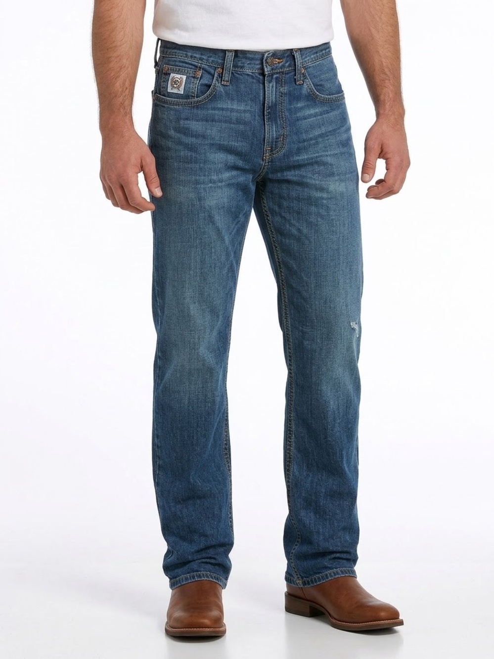 Cinch Blue Jeans Mens Mid Rise Medium Wash Straight Leg Size 30”